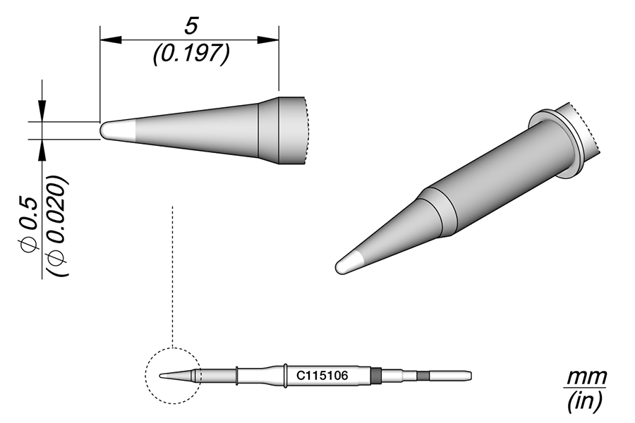 C115106 - Conical Cartridge Ø 0.5